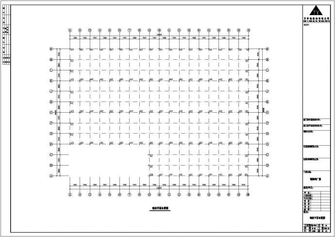 某跨度24米单层单山单跨门式钢架结构厂房设计cad详细结构施工图（含设计说明）_图1