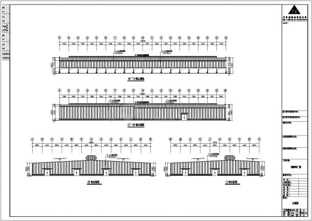 某跨度24米单层单山单跨门式钢架结构厂房设计cad详细结构施工图（含设计说明）-图二