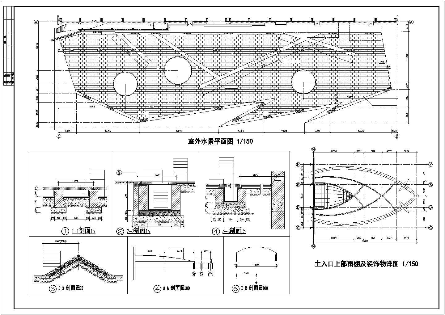某多层框架结构体育会所设计cad全套建筑施工图（甲级院设计）