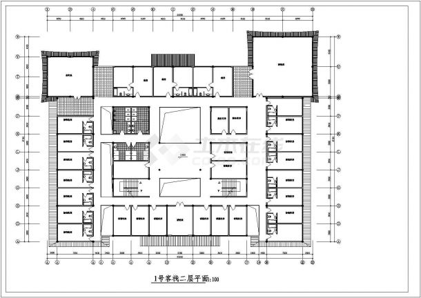 某三层民居式客栈初步设计cad建筑方案图（甲级院设计）-图二