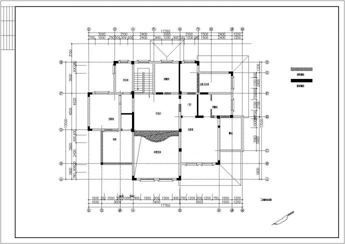 某多层别墅室内装修设计cad全套施工图（甲级院设计）_图1