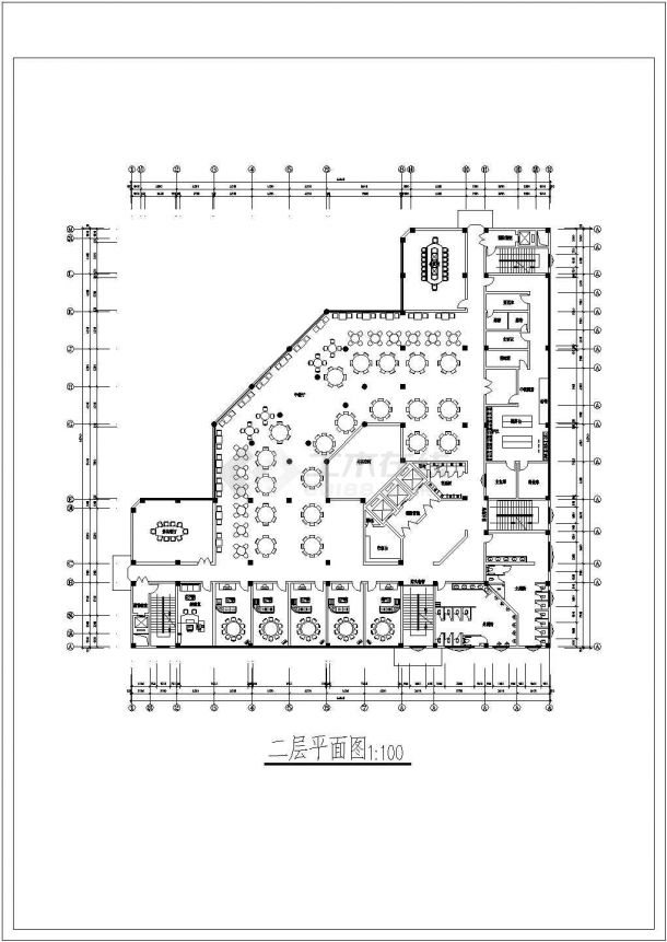 某高层剪力墙结构宾馆设计cad建筑方案图（含总平面图）-图二
