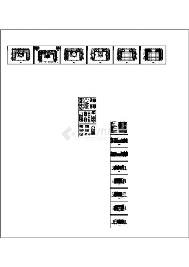 泉州某实验中学教学楼+综合楼建筑设计CAD施工图-图二