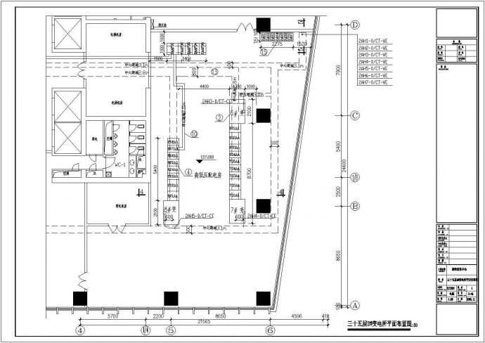 某五十二层超高商务中心配电设计cad全套电气施工图（含设计说明，含建筑设计，含结构设计，含空调设计，含给排水设计）_图1
