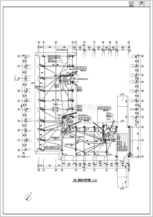 某多层混合结构住宅楼配电设计cad全套电气施工图(含设计说明，含弱电设计)-图二