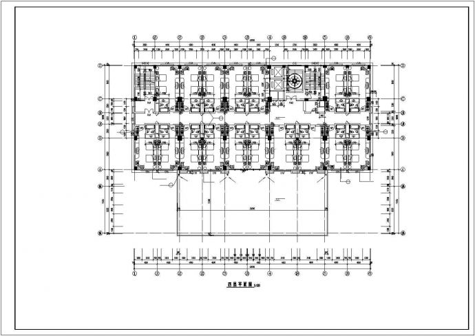 重庆市某1.1万平米10层框架结构商务酒店建筑设计CAD图纸_图1