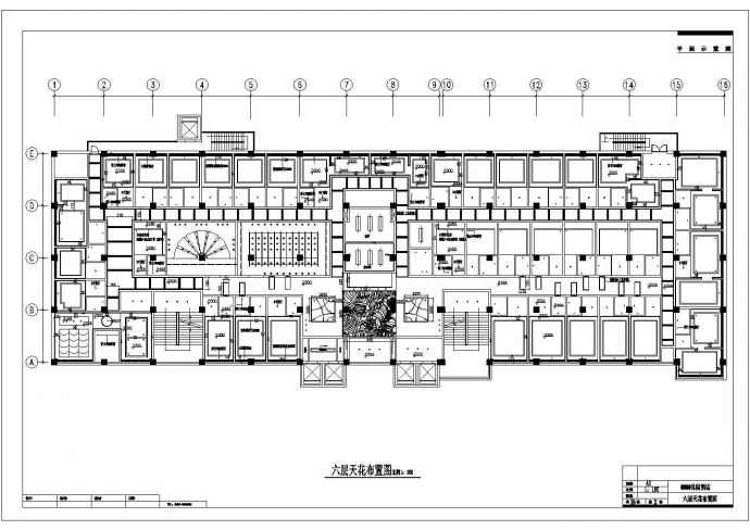 武汉市人民路某9500平米7层商务酒店全套装修施工设计CAD图纸_图1