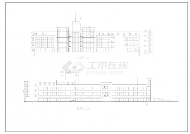 CAD图纸商业广场设计图-图二