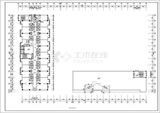 某高层酒店设计cad全套建筑施工图（标注详细）-图二