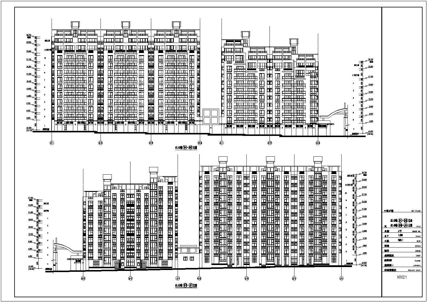 某高层剪力墙结构商住楼建筑设计cad全套施工图（标注详细）