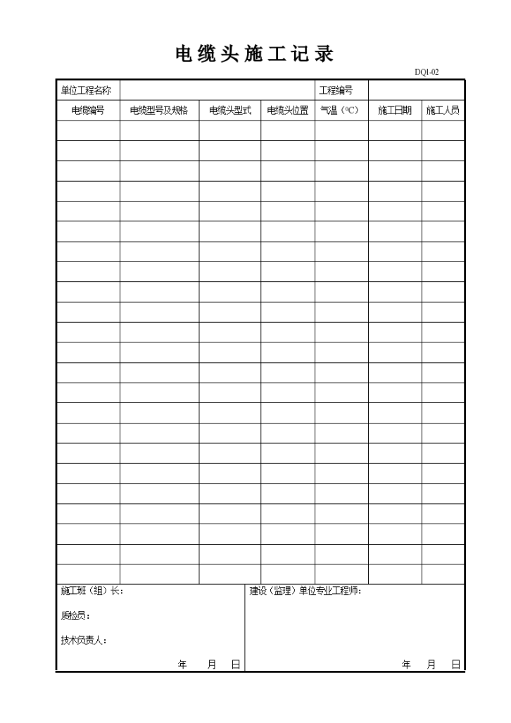 电气安装工程监理规划表格-图二