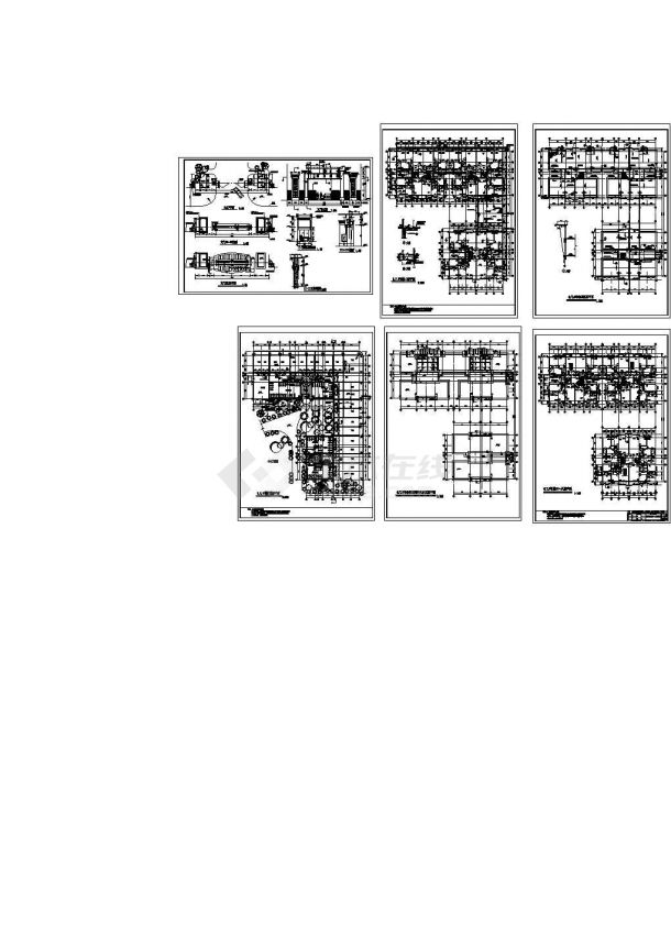 宏润 . 阳光花园居民小区住宅建筑设计施工cad图，共六张-图一
