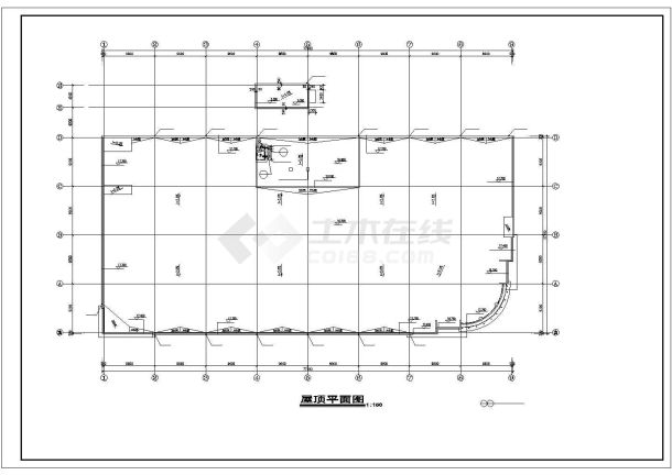 1万平米左右3层框架连锁超市建筑设计CAD图纸（含夹层和地下室）-图一