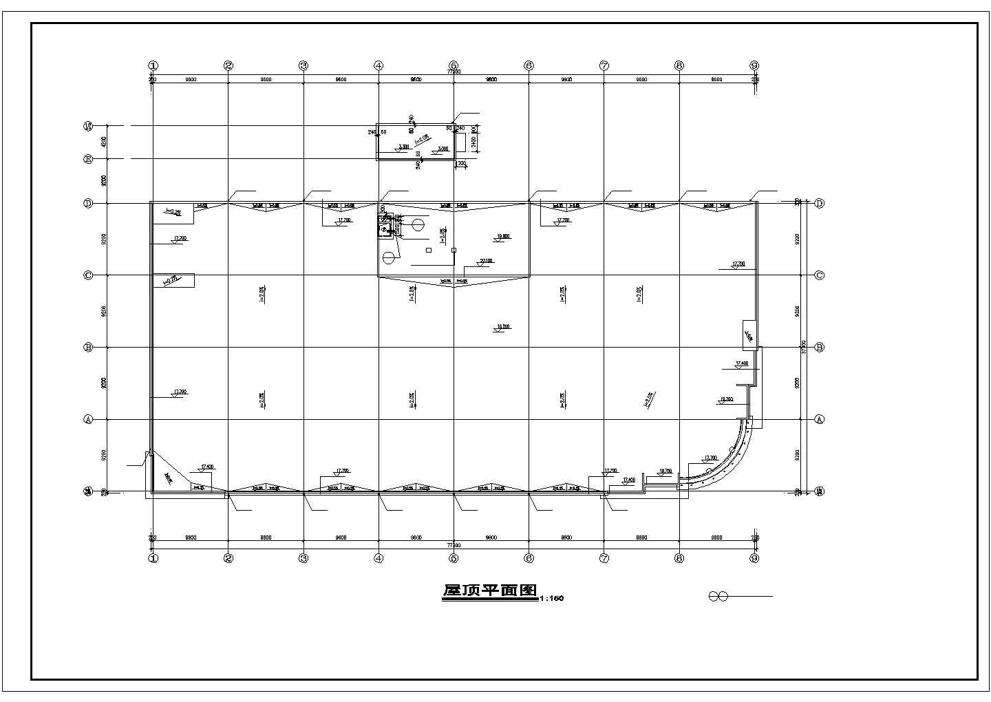 1万平米左右3层框架连锁超市建筑设计CAD图纸（含夹层和地下室）