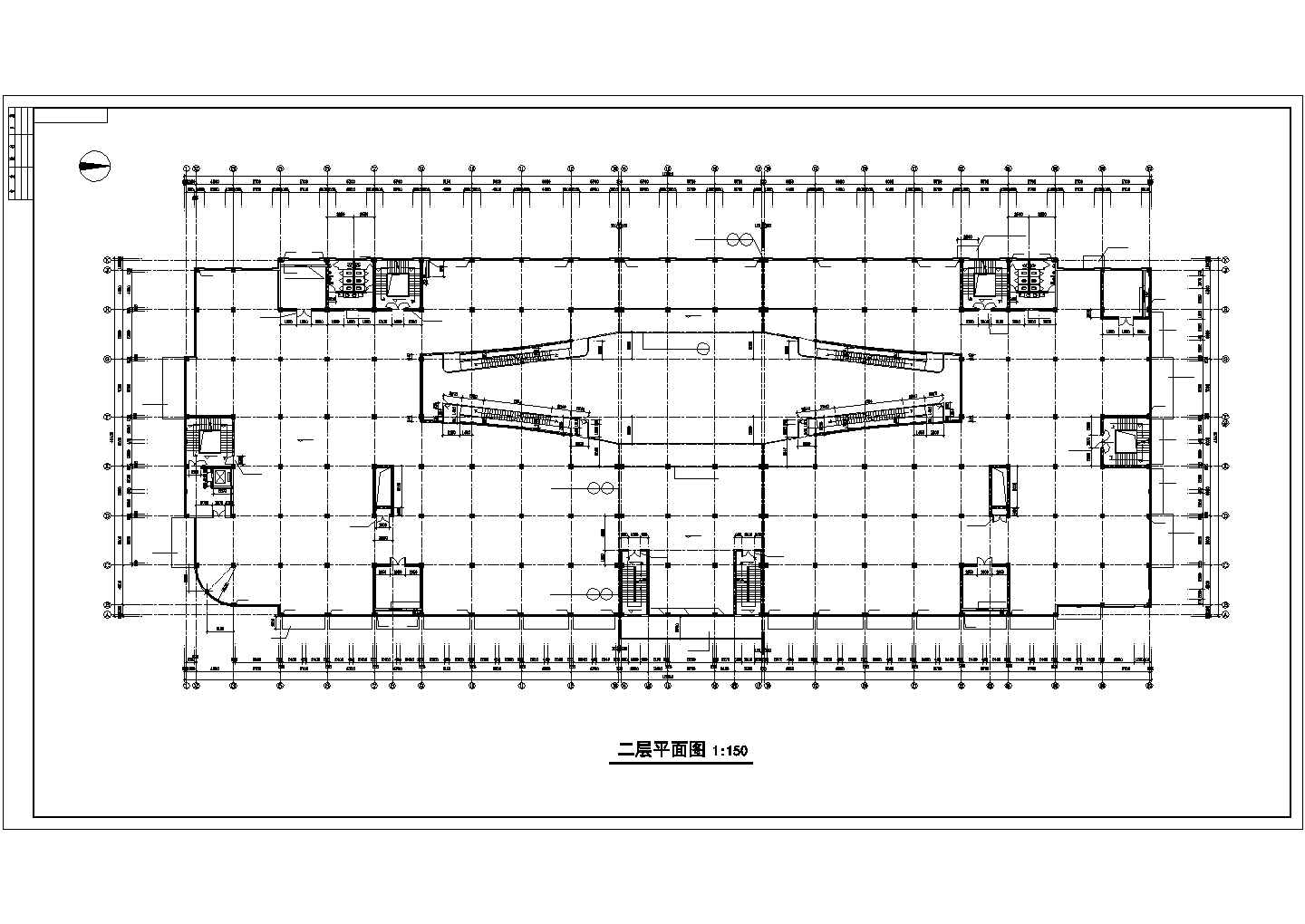 1.1万平米4层框架结构百货商场全套建筑设计CAD图纸（含地下层）