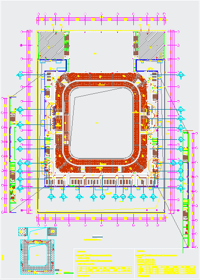 某体育馆三层装修改造设计图2021_图1