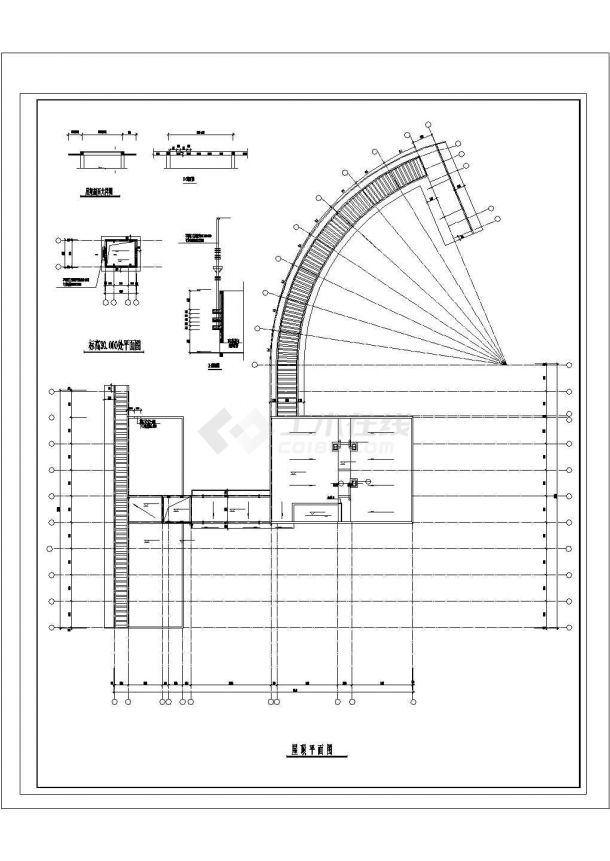 汉中市某商业街1.2万平米8层框架结构星级酒店全套建筑设计CAD图纸-图二