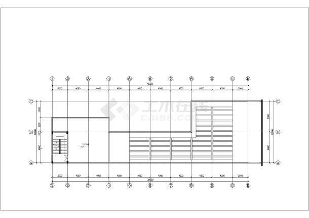 衢州市某临街1800平米6层混合结构商业综合楼平立面设计CAD图纸-图一