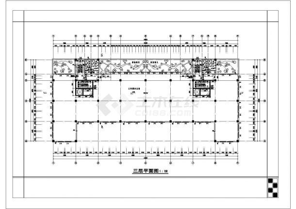 1.4万平米16层混合结构商住楼全套平面设计CAD图纸（1-5层商用）-图一