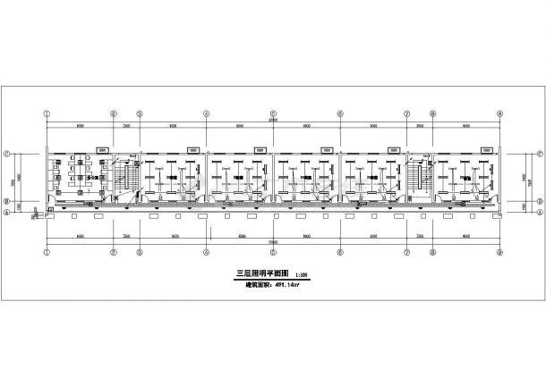 广州某学校2000平米左右4层框架教学楼全套电气系统CAD设计图纸-图一