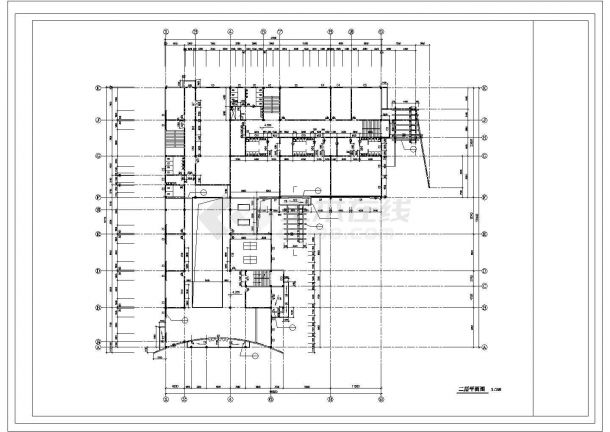 洛阳博物馆5千平米3层框架结构文化展览中心建筑设计CAD图纸-图二