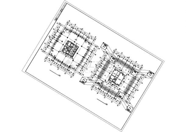 锦州市某商业街1.4万平米21层框架结构商务酒店建筑设计CAD图纸-图二
