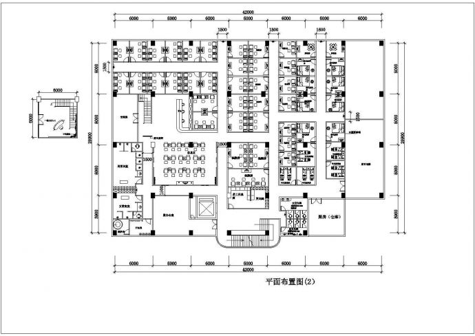 常州市金坛区某临街1500平米休闲中心平面装修装饰设计CAD图纸_图1