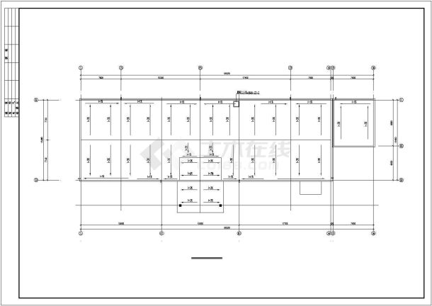 南昌市某商业街1700平米2层框混结构洗浴中心全套建筑设计CAD图纸-图一