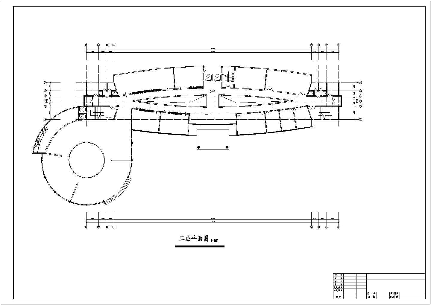 杭州某1.1万平米11层框架结构商务酒店平立面设计CAD图纸
