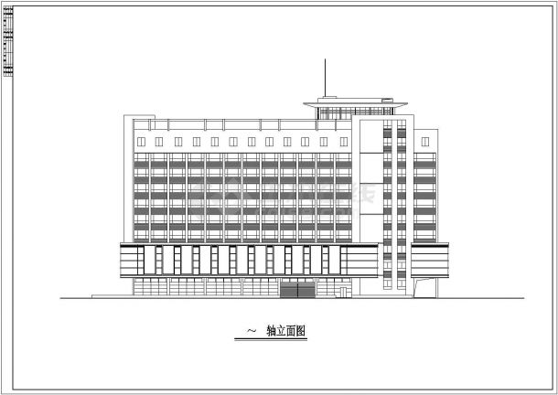 重庆市某临街2.3万平米9层框剪结构商业综合楼全套建筑设计CAD图纸-图二