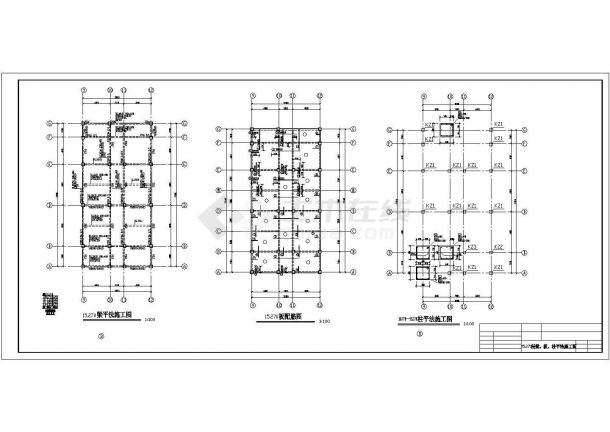 福州市某社区幼儿园2400平米4层框架教学楼全套结构设计CAD图纸-图二