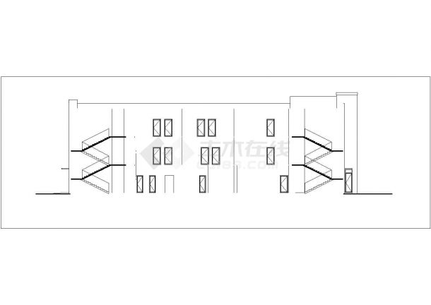 常州某社区幼儿园1900平米左右3层框混教学楼CAD建筑设计图纸-图一