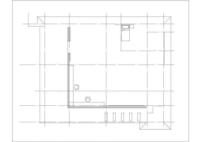 北京某市政单位60平米单层砖混结构门卫室CAD建筑设计图纸_图1