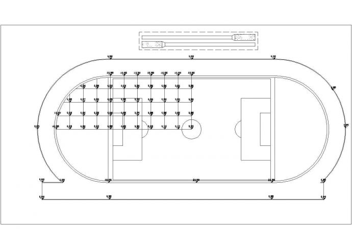 金华市某职业学院300米塑胶运动场全套CAD施工设计图纸_图1