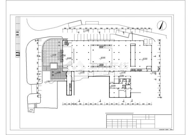 郑州市历史博物馆4300平米3层框架展览馆CAD建筑设计图纸-图二