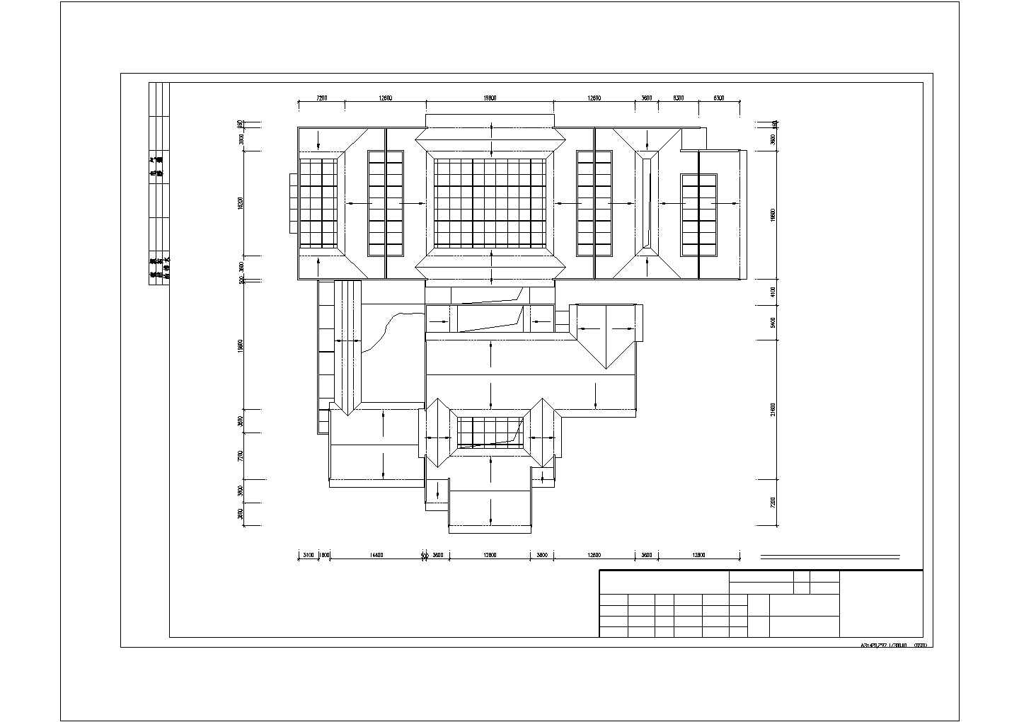 郑州市历史博物馆4300平米3层框架展览馆CAD建筑设计图纸