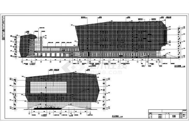 成都文化历史博物馆2.1万平米4层框架展览馆CAD建筑设计图纸-图一