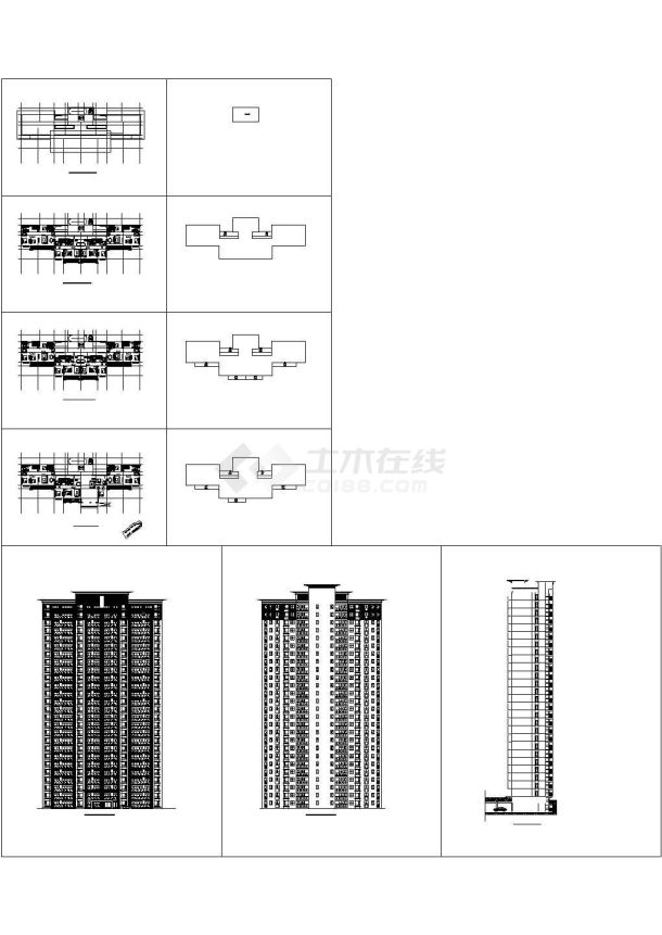 新中式高层住宅户型方案含效果图-图一