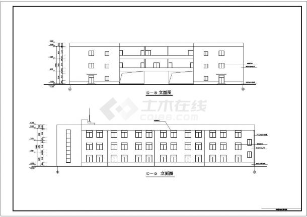 厂房设计_某地大型工业厂房结构建筑全套设计方案详细施工CAD图纸-图二
