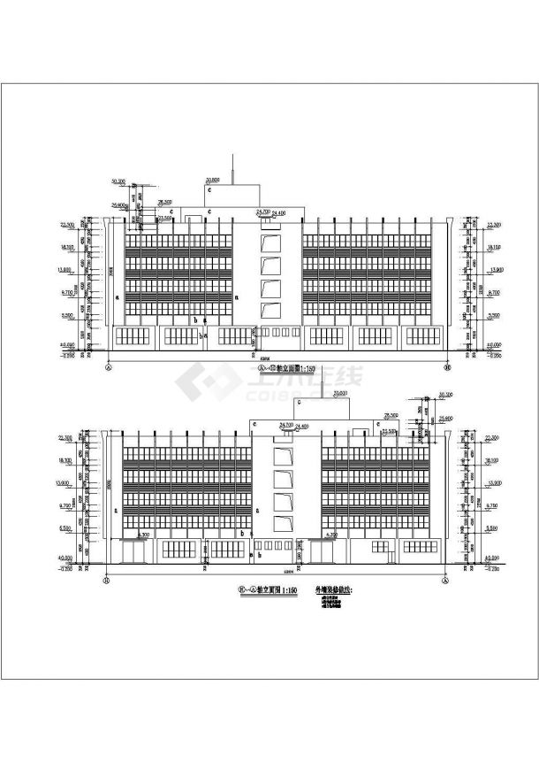 厂房设计_某地区厂房大厦建筑设计方案详细施工CAD图纸-图二