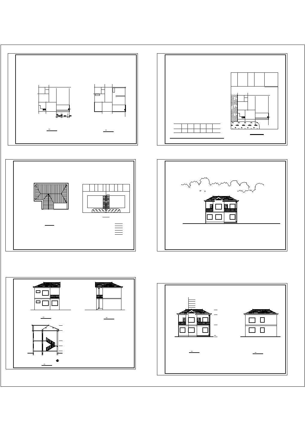 某新农村建设别墅建筑结构设计方案详细施工CAD图纸