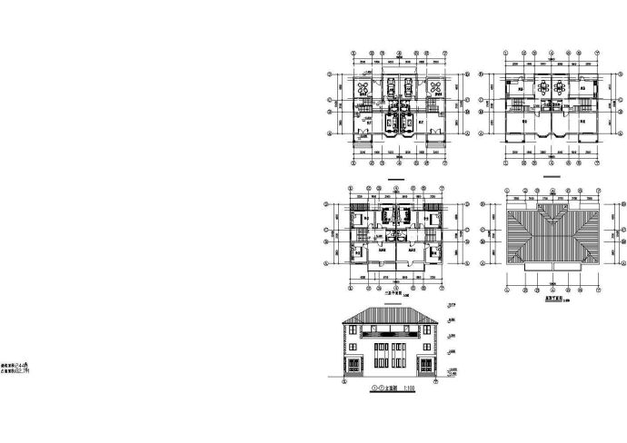 某地区G型别墅建筑详细设计方案施工CAD图纸_图1