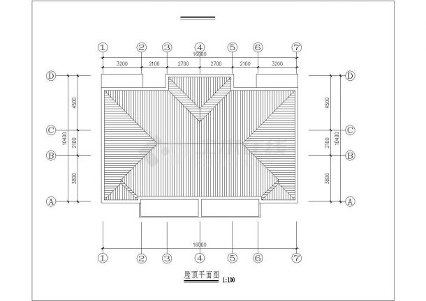 某地区G型别墅建筑详细设计方案施工CAD图纸-图二