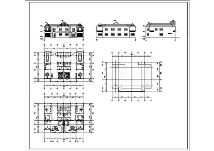 某地区小型别墅建筑详细设计方案施工CAD图纸_图1