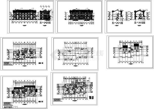 某地区西湖别墅单体建筑详细设计方案施工CAD图纸-图一