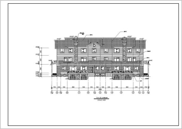某地区西湖别墅单体建筑详细设计方案施工CAD图纸-图二