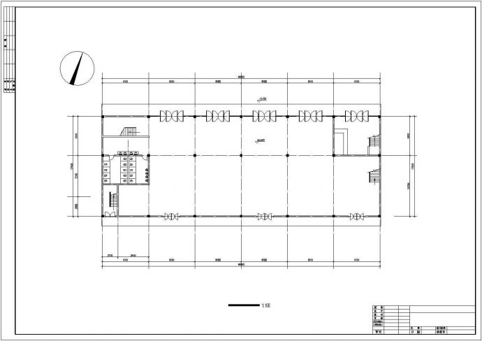 常州市某沿街2600平米6层框混宾馆平面CAD设计图纸（2套方案）_图1