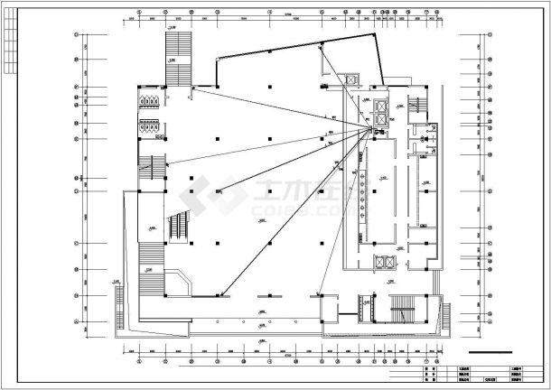 兰州市某高校3500平米五层框架结构学生食堂电气系统CAD设计图纸-图一