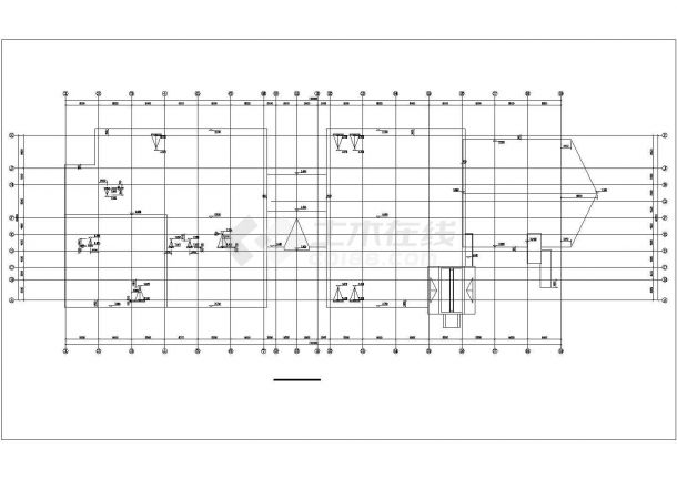 天津市某民宿酒店650平米单层会议中心CAD建筑设计图纸-图二
