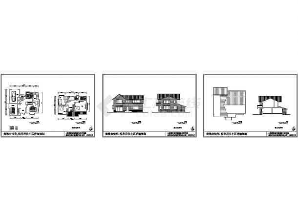 某地区私人豪华住宅别墅详细平面设计方案施工CAD图纸-图一